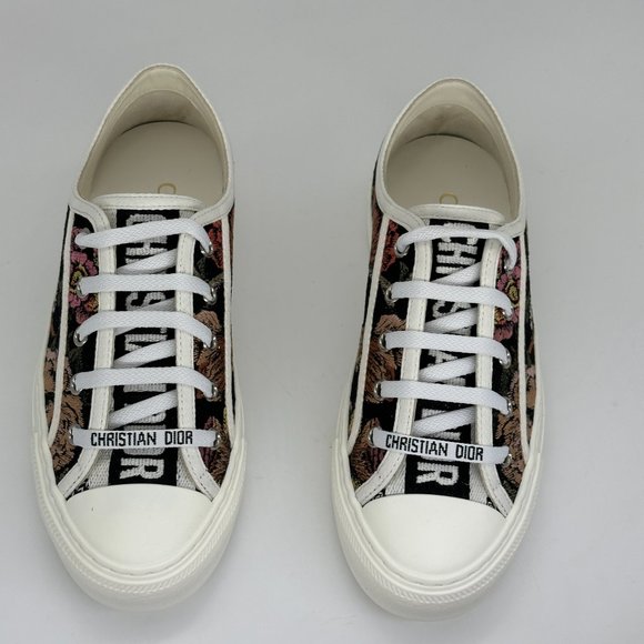 DIOR WALK'N Jardin Botaniqu Cotton Flat Lace Up Low Top Sneakers Shoes - Picture 11 of 16